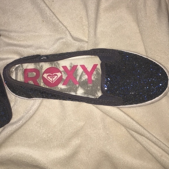 Roxy ROYAL BLUE GLITTERY SLIP ONS - Picture 5 of 8